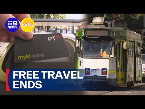 Free public transport relief for Victorians ends | 9 News Australia thumbnail