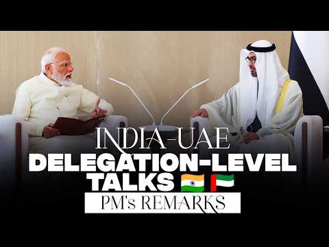 LIVE: PM's remarks during delegation-level talks with UAE President Mohamed bin Zayed Al Nahyan thumbnail