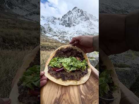 DAĞDA LAVAŞ BURGER 🏔️🥩 - Cooking Lavash Burgers in the Mountain thumbnail