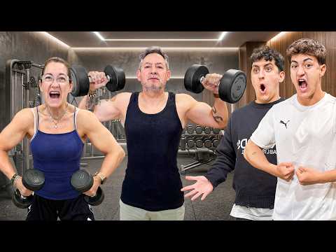 ENFRENTO a MI PADRE vs MI MADRE en el GYM ¿Quién está más fuerte? thumbnail