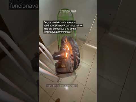 Ventilador antigo pega fogo dentro de casa e assusta moradores thumbnail