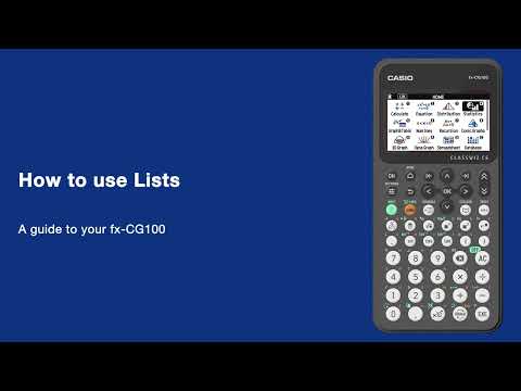 Lists on the fx-CG100 thumbnail
