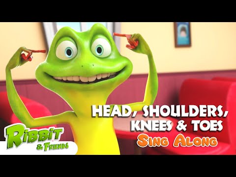 Head, Shoulders, Knees & Toes - Ribbit & Friends | #SingAlong #NurseryRhymes #HeadShouldersKneesToes thumbnail
