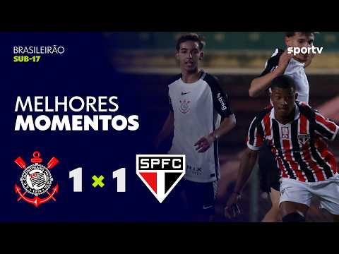 CORINTHIANS 1 X 1 SÃO PAULO | MELHORES MOMENTOS | BRASILEIRÃO SUB-17 2026 | sportv thumbnail