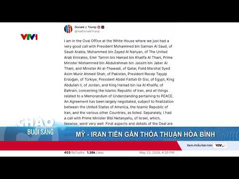 Mỹ - Iran tiến gần thỏa thuận hòa bình | Cụm tin Quốc tế | VTV24 thumbnail