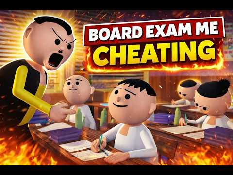 Board Exam Me Cheating 😱 | Funny Animation Video | School Exam Comedy | MSG TOONS Comedy Funny Video thumbnail