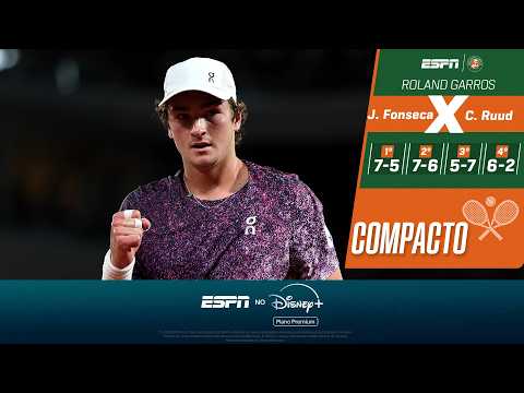 JOÃO FONSECA BATE CASPER RUUD, VAI ÀS QUARTAS E SEGUE FAZENDO HISTÓRIA EM ROLAND GARROS | COMPACTO thumbnail
