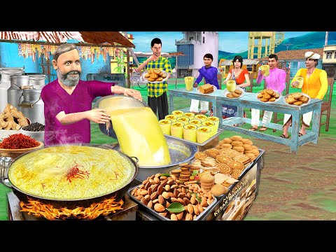 Masala Kesar Doodh | Doodh Kesari Street food | Hindi Kahaniya thumbnail