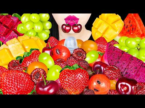 ASMR EXOTIC SOUR FRUITS PLATTER 다양 과일 먹방 STRAWBERRY, WATERMELON, MANGO, GRAPE EATINGSOUNDS MUKBNAG thumbnail