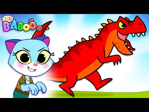 Dinosaurs for kids | Baboo creates a Ceratosaurus and scares the T-REX away | Club Baboo thumbnail