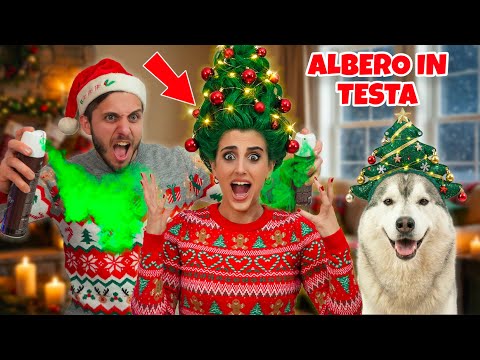 TRASFORMO i CAPELLI della mia RAGAZZA in un ALBERO DI NATALE! *SI ARRABBIA TROPPO* 😡🎄 thumbnail