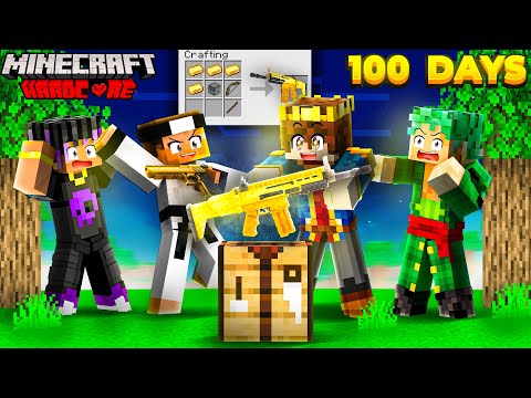 100 days But You Can CRAFT GUNS In Hardcore Minecraft ? | ENDING TWIST thumbnail