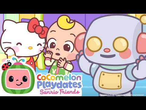 Head Shoulders Knees and Toes 🤖 | @CoComelonSanrioPlaydates | CoComelon - Nursery Rhymes thumbnail