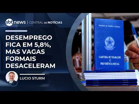 Mercado Agora: desemprego fica em 5,8%, mas criação de vagas perde força | #CentralDeNotícias thumbnail