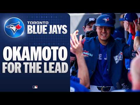 KAZUMA OKAMOTO FOR THE LEAD! He drills a go-ahead solo homer in the 6th for the Blue Jays 😮‍💨 thumbnail