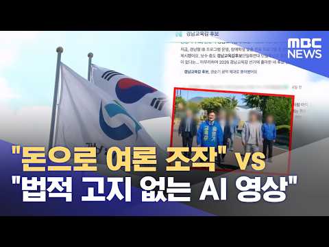여론조작 vs AI조작‥ 교육감선거도 막판 폭로전 (2026.06.02/뉴스데스크/MBC경남) thumbnail