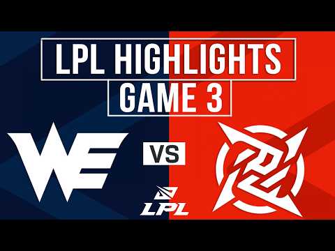WE vs NIP Highlights Game 3 | LPL 2026 Split 2 | Team WE vs Ninjas in Pyjamas thumbnail
