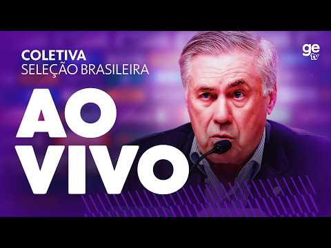 COLETIVA DE CARLO ANCELOTTI | SELEÇÃO BRASILEIRA | ge tv thumbnail