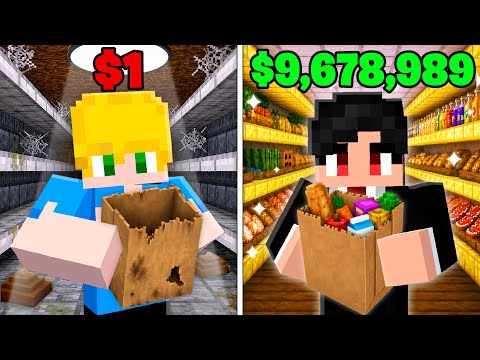 LOJA de $1 vs. LOJA de $1.000.000 no Minecraft! thumbnail