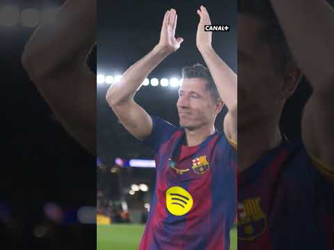 SZPALER DLA ROBERTA LEWANDOWSKIEGO! ?? UHONOROWANIE LEGENDY NA CAMP NOU! #laliga #piłkanożna thumbnail