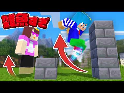 おかんだけジャンプ力が雑魚すぎるドッキリ【まいくら / マインクラフト】 thumbnail