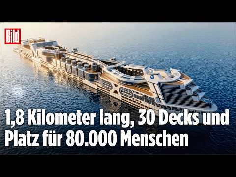 MEGA-SCHIFF: Pläne für erste „schwimmende Stadt"! Kreuzfahrtschiff mit Platz für 80.000 Menschen thumbnail