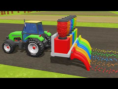 Silos Full of Colorful Seed Balls and Irreplaceable Tractors in Action - Traktor Kinder thumbnail