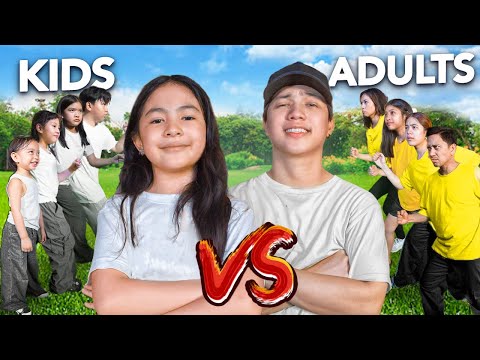 KIDS VS ADULTS Challenge!! (With Kuya Jhong & Sarina) | Ranz and Niana thumbnail