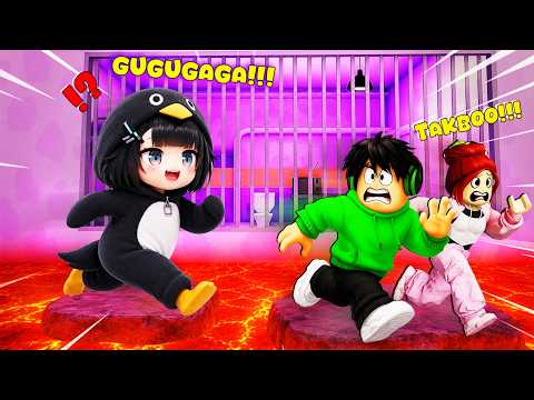 Escaping the GUGUGAGA Lava Prison Run in Roblox thumbnail