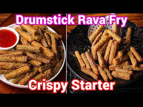 Crispy Drumstick Rava Fry - Party Starter | Easy Moringa 65 Snack Street Style Crispy Snack Recipe thumbnail