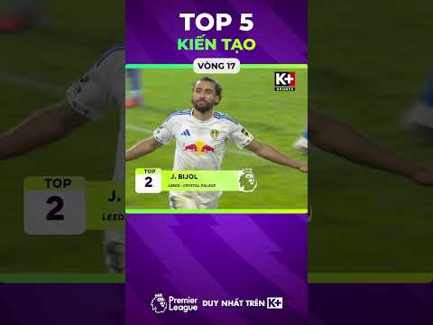 Top 5 Kiến tạo | Vòng 17 Ngoại Hạng Anh 25/26 #kplussports #top5 thumbnail