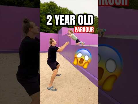 2 YEAR OLD PARKOUR TRAINING 😱 thumbnail