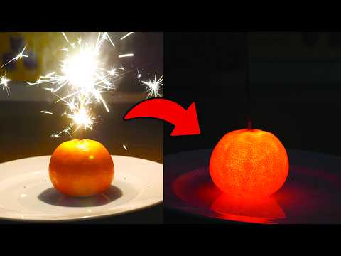 Orange vs Sparkler | Glow in the Dark Experiment thumbnail