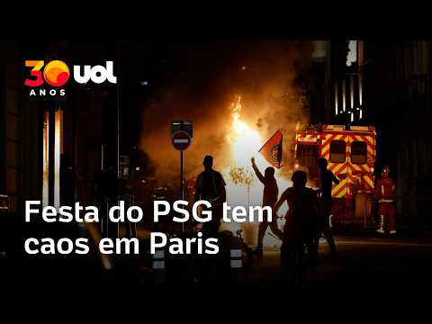 Comemoração de título do PSG tem 416 detidos e ao menos 7 policiais feridos; vídeo thumbnail