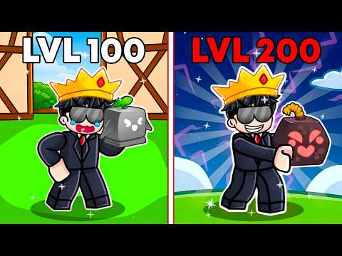 NOOB TO PRO in BLOX FRUITS but I Roll Fruit Every 100 Levels! thumbnail