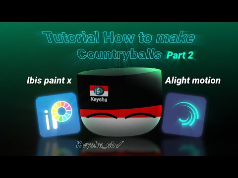 Tutorial How to make Countryballs (Part 2) in Ibis paintx and Alight motion | Special 300K subscribe thumbnail