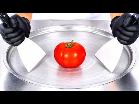 Tomato - Ice Cream Rolls | ASMR thumbnail