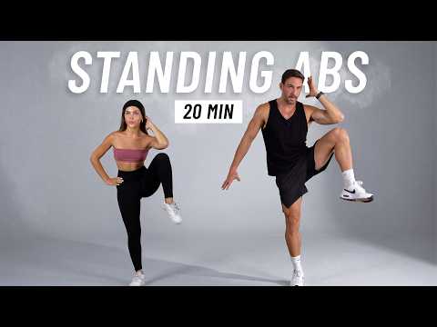 20 Min STANDING ABS Workout (No Equipment, No Repeats) thumbnail