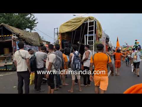 Devotees travel with decorated vehicles on the Kanwar route thumbnail