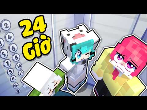 Hiha Thử Thách 24 Giờ THOÁT KHỎI THANG MÁY MẮC KẸT trong Minecraft 😱 thumbnail