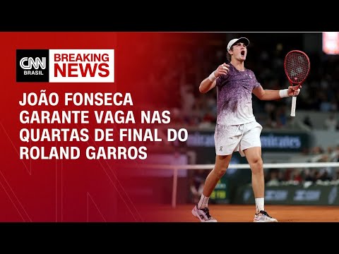 Roland Garros: João Fonseca garante vaga nas quartas de final | AGORA CNN thumbnail