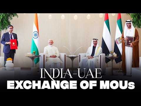 LIVE: PM Modi, UAE President HH Sheikh Mohamed bin Zayed Al Nahyan witness exchange of key MoUs thumbnail