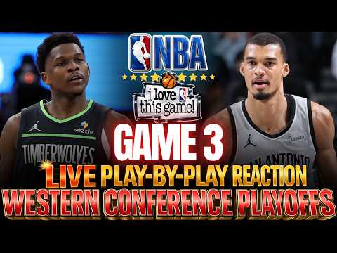 ? WOLVES VS SPURS │ SEMIS GAME 3 - 2026 NBA PLAYOFFS  Basketball Play-By-Play Reaction & Scoreboard thumbnail