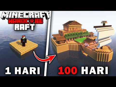 100 Hari Minecraft RAFT Hardcore - SEGITIGA BERMUDA [BISA JALAN] thumbnail