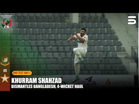 Khurram Shahzad Dismantles Bangladesh, 4-Wicket Haul | Ban vs Pak | 2nd Test | D1 | ICC WTC| M9I1H thumbnail
