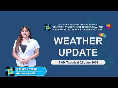 Public Weather Forecast issued at 5:00 AM | June 2, 2026 - Tuesday thumbnail