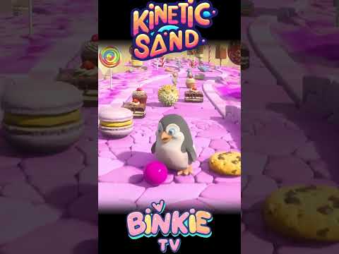 🦀🎳 Sea Animals Kinetic Sand Bowling Ball Smash in Candyland | Binkie TV thumbnail