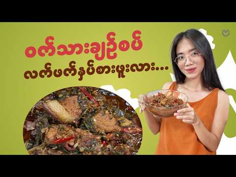 အရွက်မှာ လက်ဖက် အသားမှာ ဝက် thumbnail