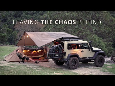 Relaxing SOLO Camping Escape | Gloomy Rain, Cozy Shelter & Mountain Views (ASMR) thumbnail