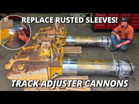 Replacing Rusted Sleeves on a D10 Dozer Track Adjuster Cannons thumbnail